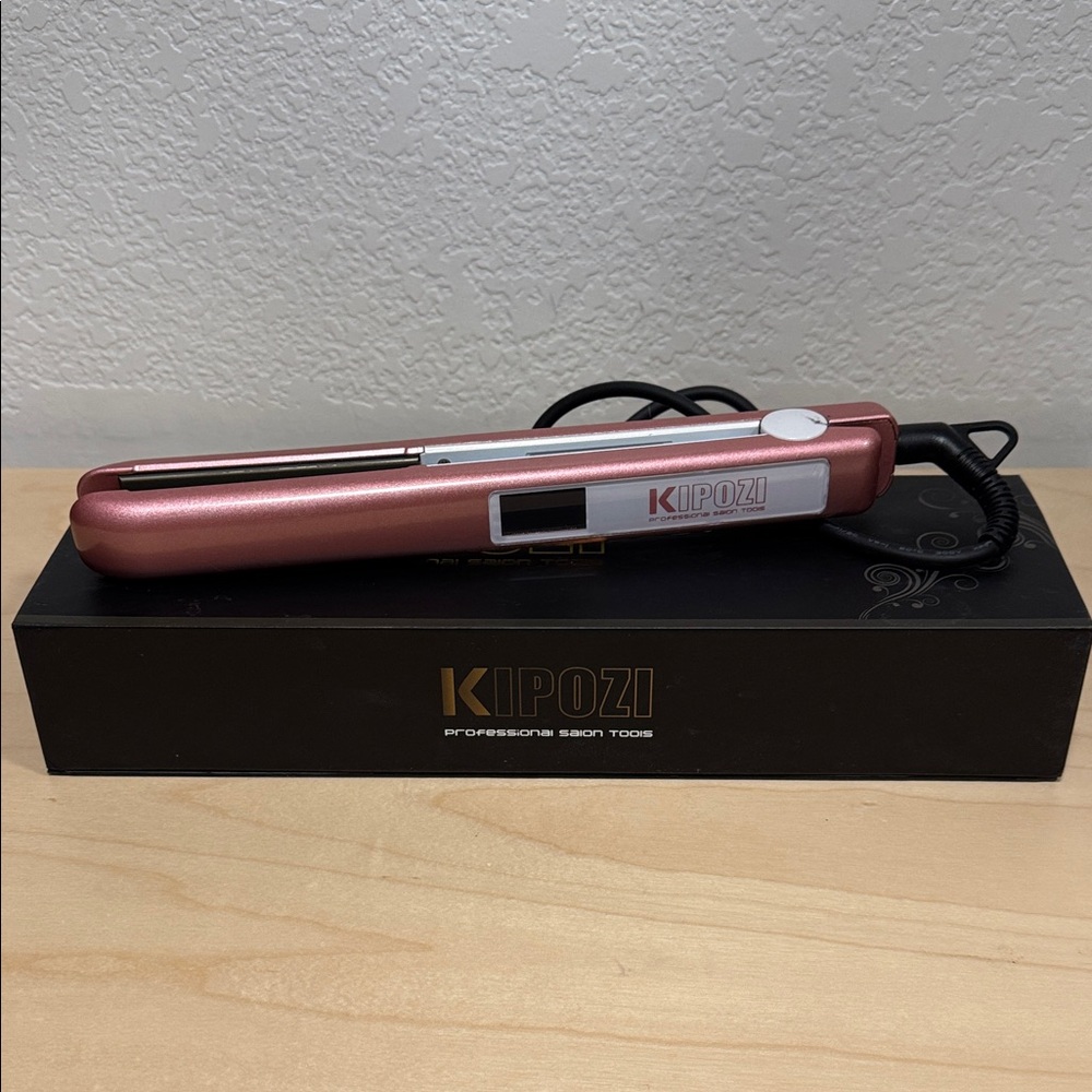 KIPOZI Nano Titanium Hair Styling Iron Pink EUC